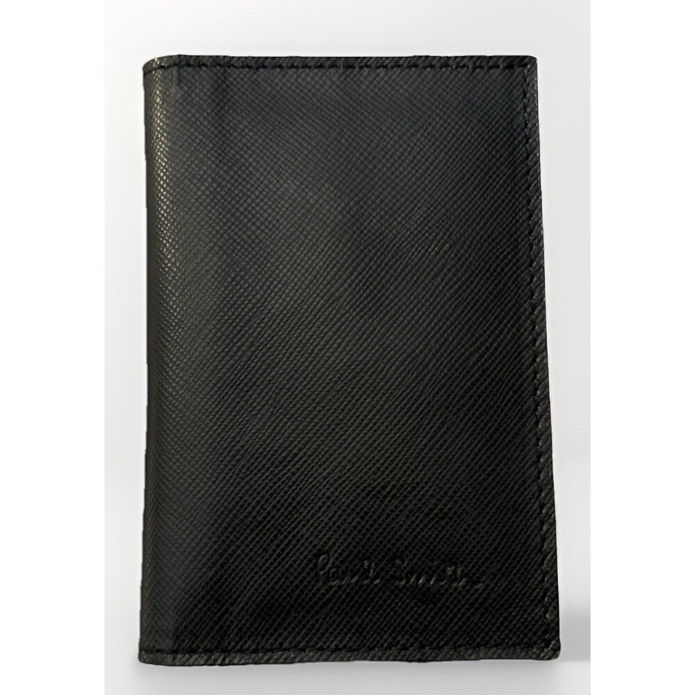 PAUL SMITH Cardholder Credit Card ID Holder Made In Italy Black Leather